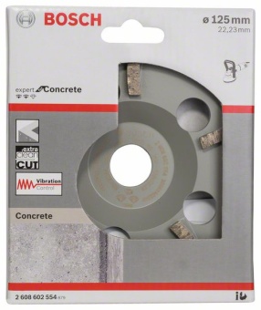 Алмазный чашечный шлифовальный круг по бетону Expert for Concrete Extra-Clean / чашка алмазная зачистная  125 мм Bosch ( БОШ )  2608602554